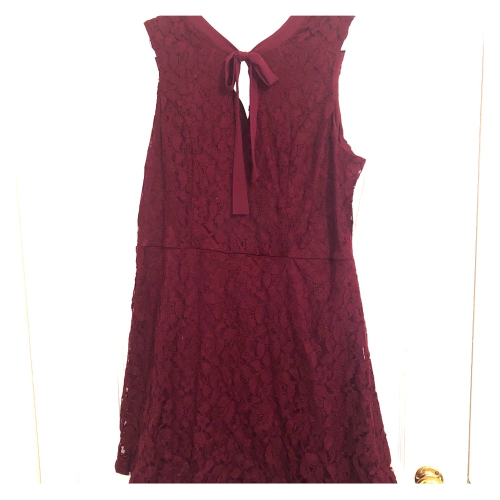 Burgundy lace dress
